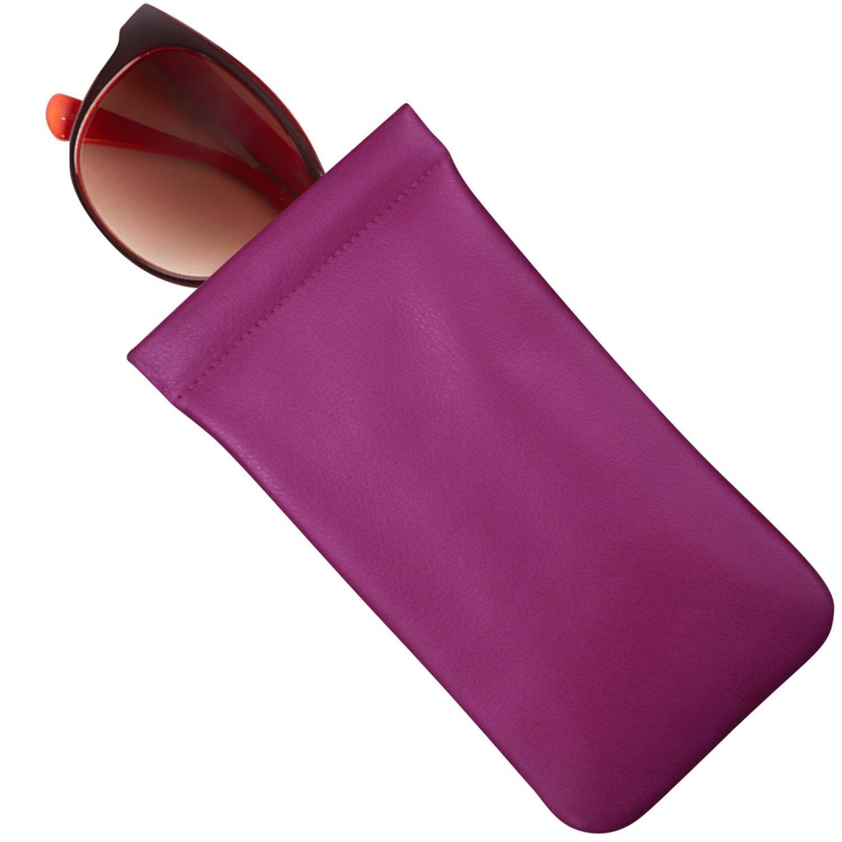 Leather Handbags and Accessories 6304 Orchid - Frame Glasses Case