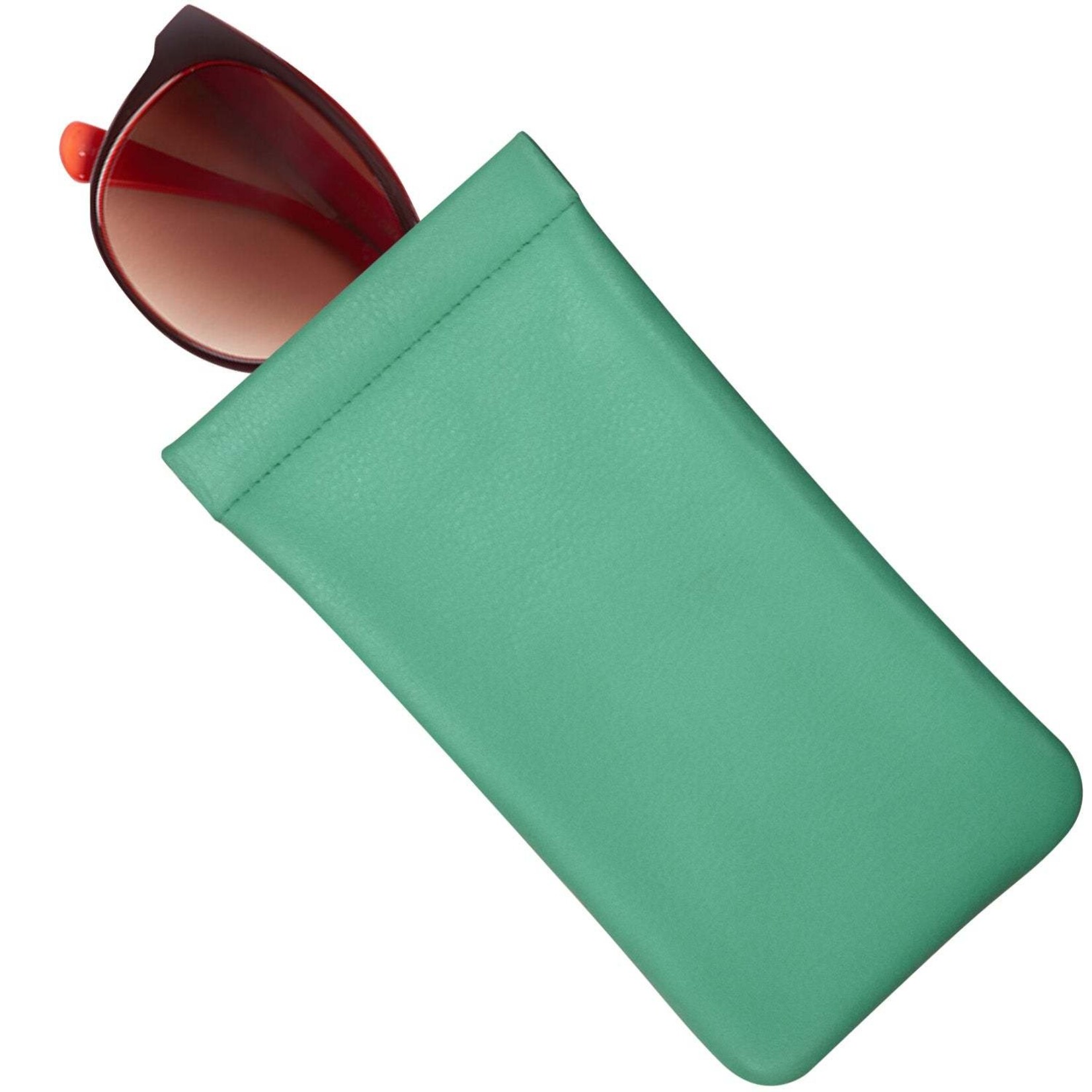 Leather Handbags and Accessories 6304 Turquoise - Frame Glasses Case