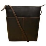 Leather Handbags and Accessories 6661 Chocolate - Midi Sac