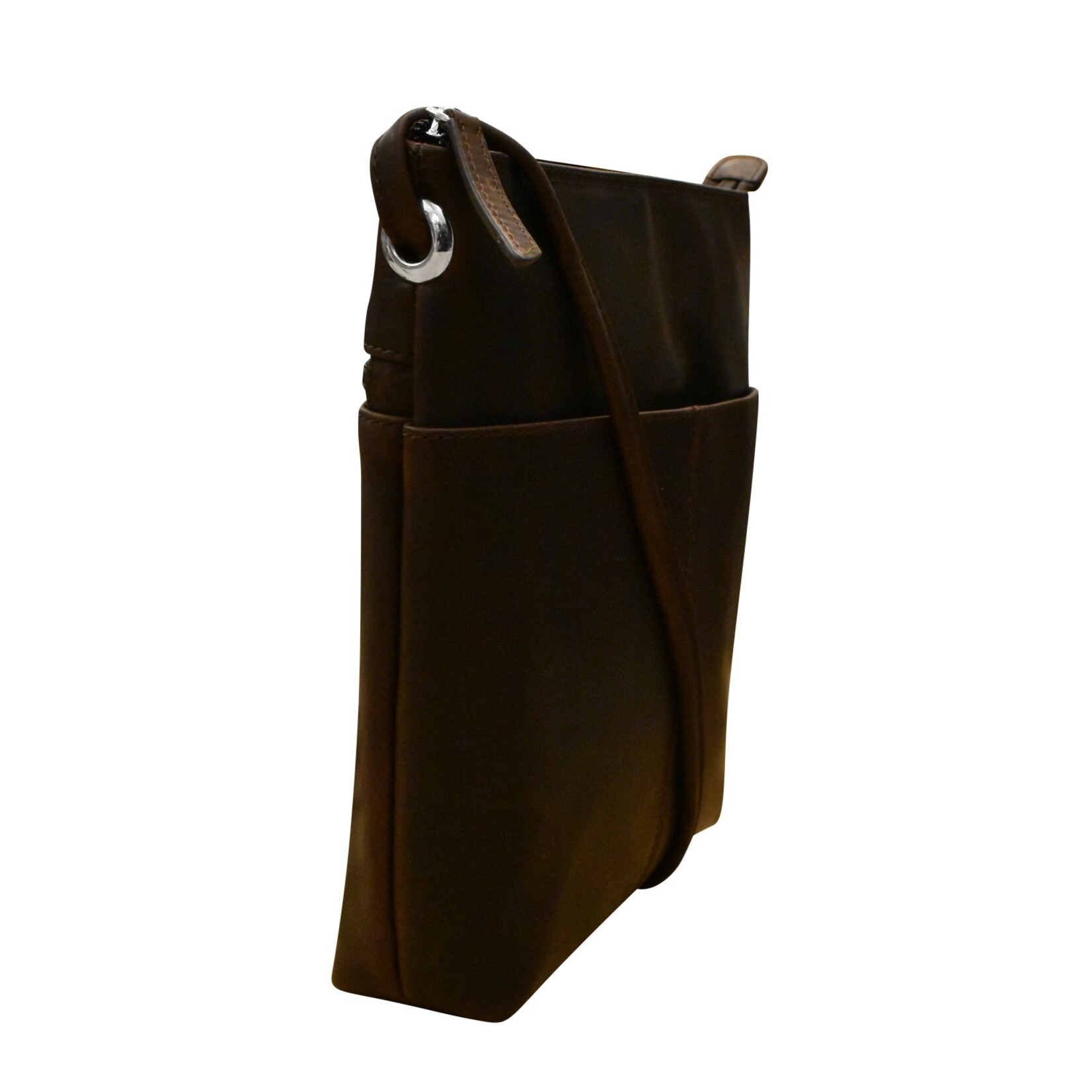 Leather Handbags and Accessories 6661 Chocolate - Midi Sac