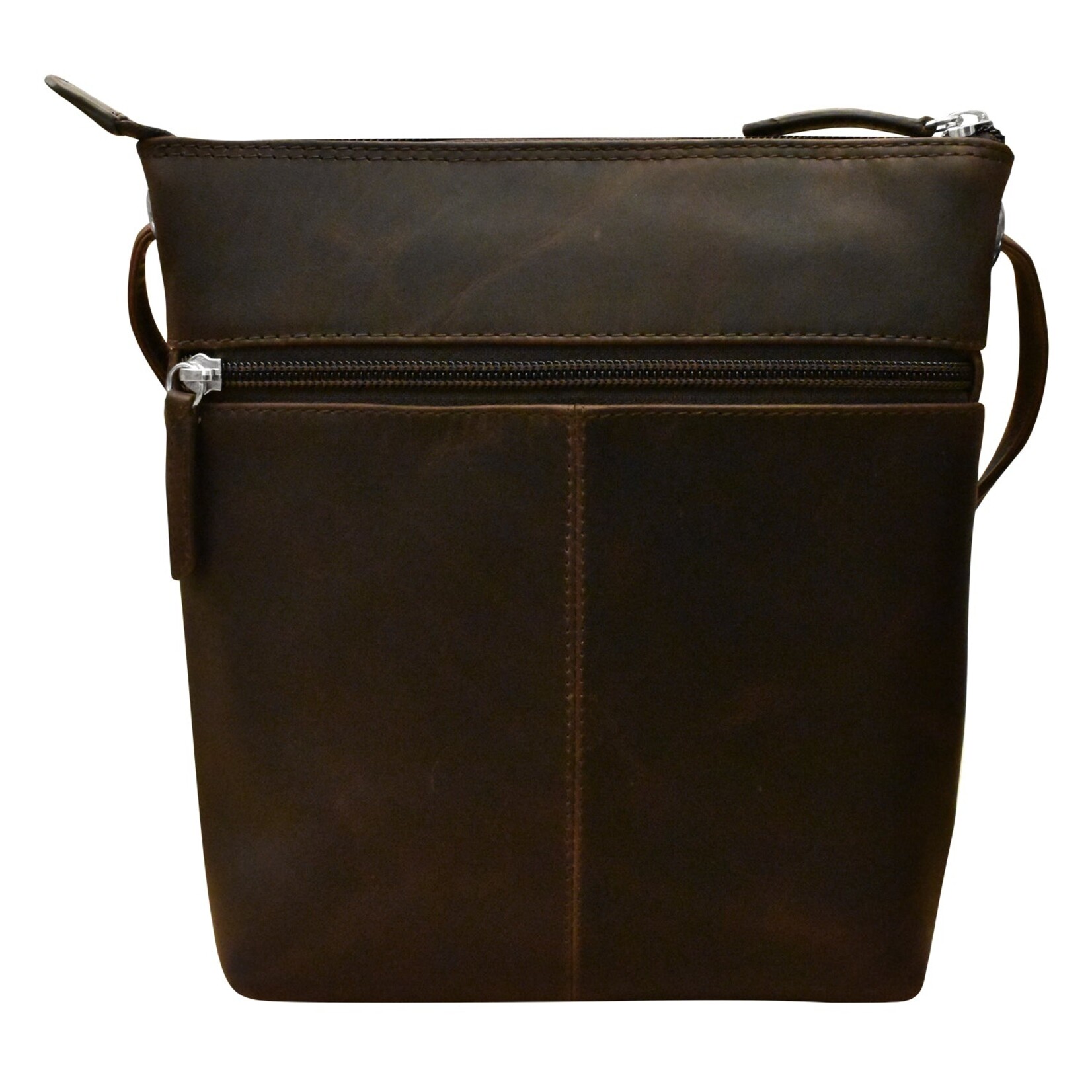 Leather Handbags and Accessories 6661 Chocolate - Midi Sac