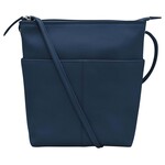 Leather Handbags and Accessories 6661 Classic Navy - Midi Sac