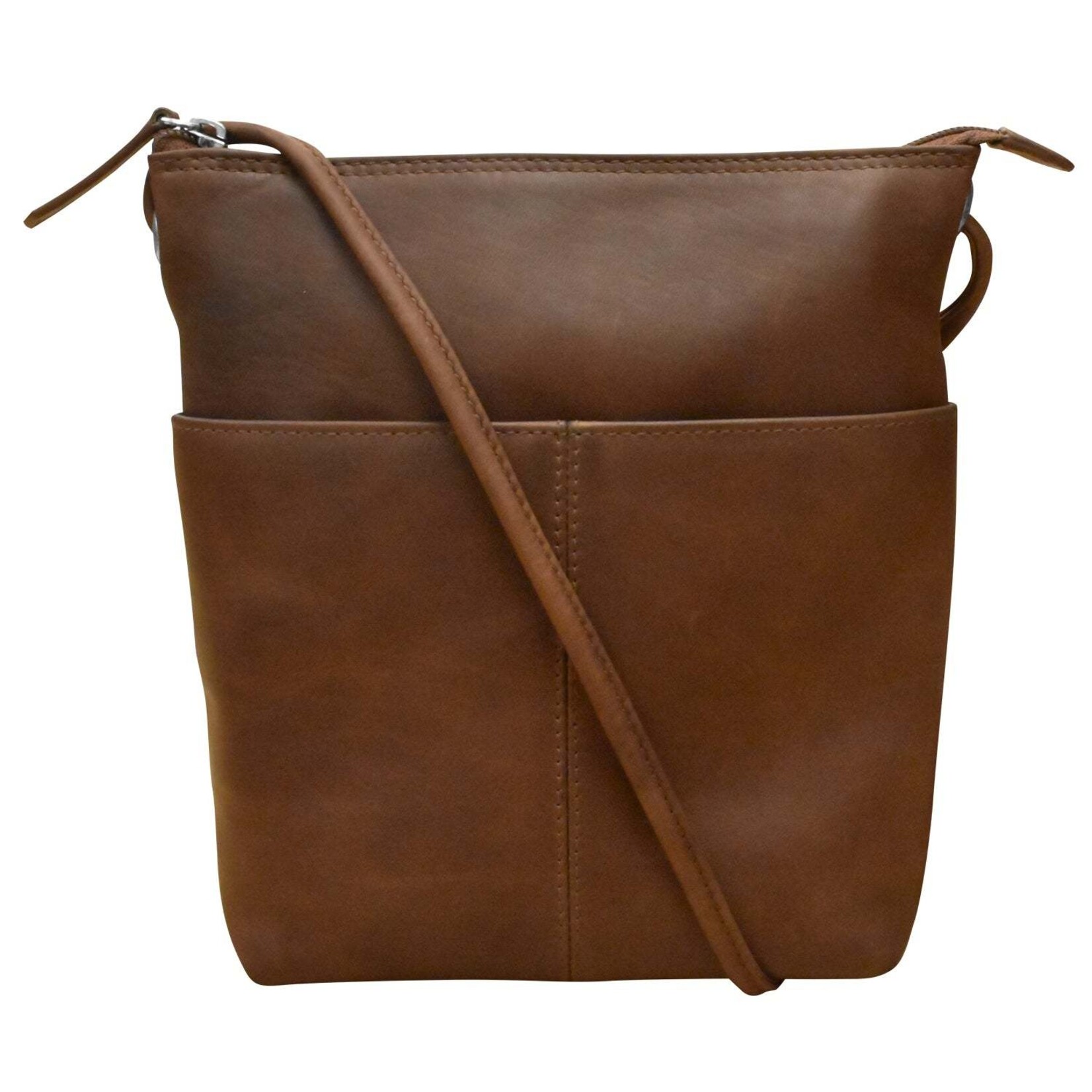 Leather Handbags and Accessories 6661 Rustic Brown - Midi Sac