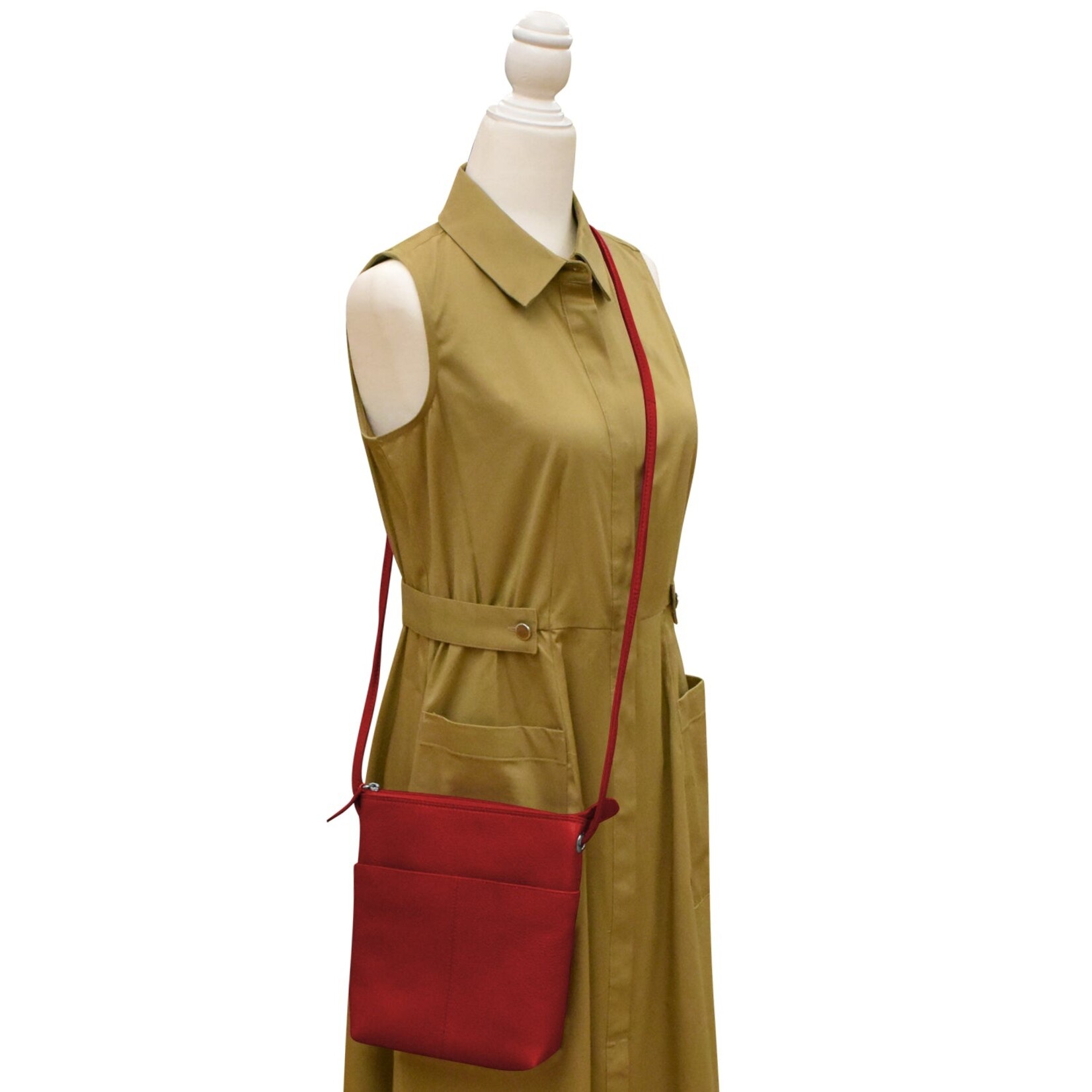 Leather Handbags and Accessories 6661 Sage - Midi Sac