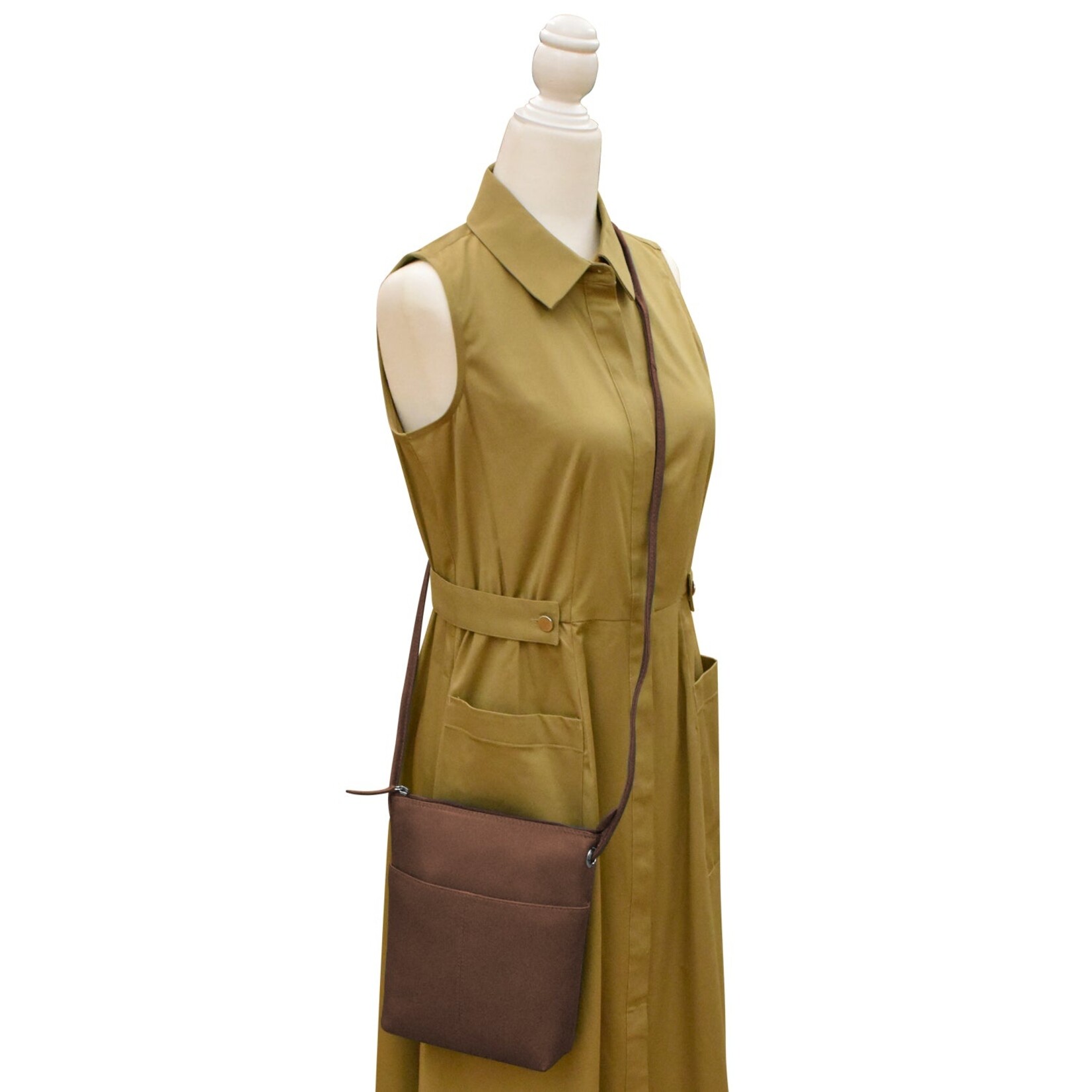 Leather Handbags and Accessories 6661 Toffee - Midi Sac