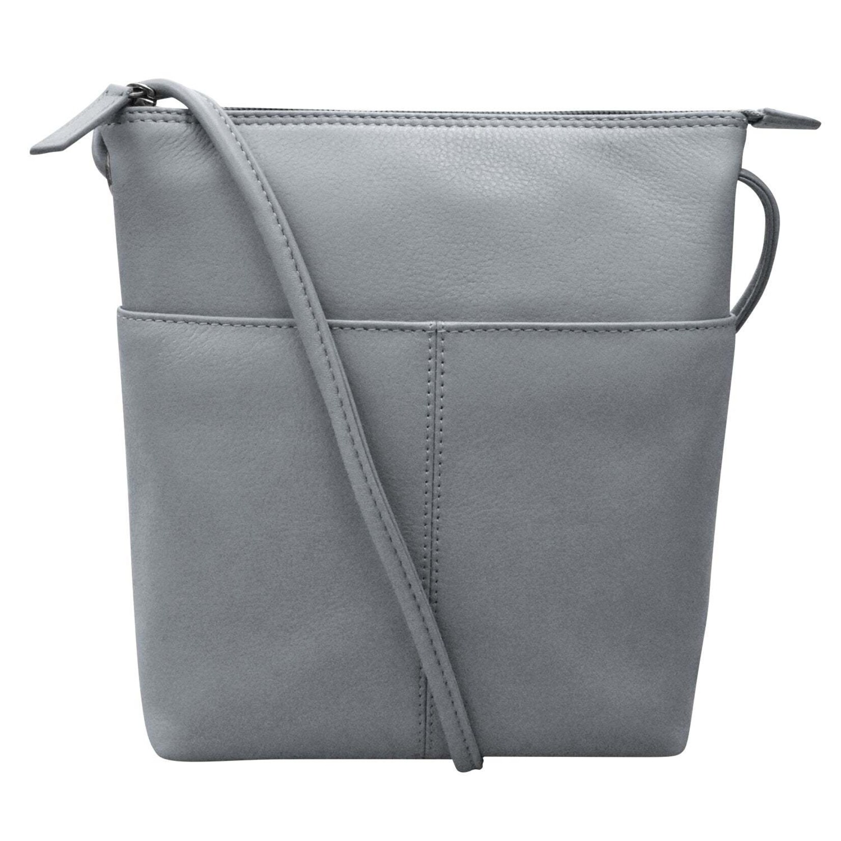 Leather Handbags and Accessories 6661 Cool Grey - Midi Sac
