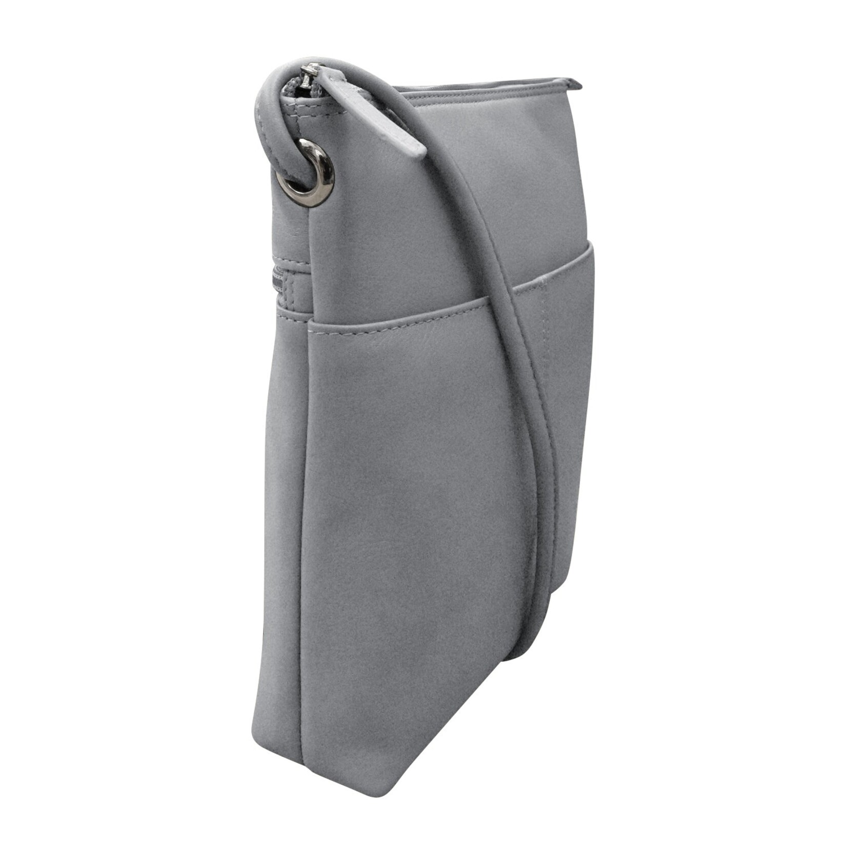 Leather Handbags and Accessories 6661 Cool Grey - Midi Sac