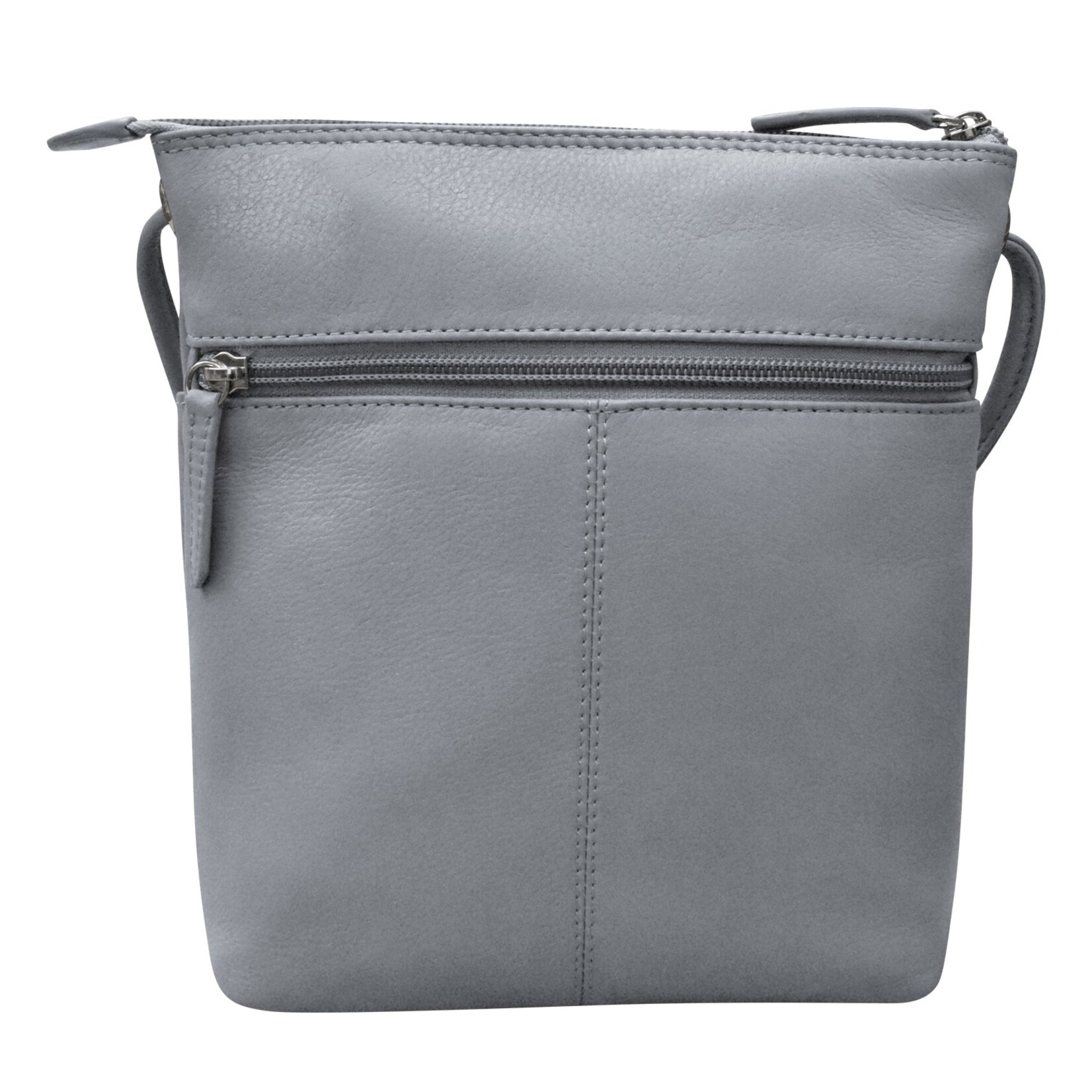Leather Handbags and Accessories 6661 Cool Grey - Midi Sac