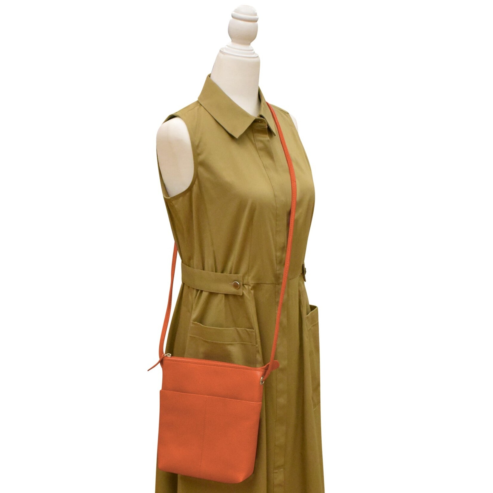 Leather Handbags and Accessories 6661 Coral - Midi Sac