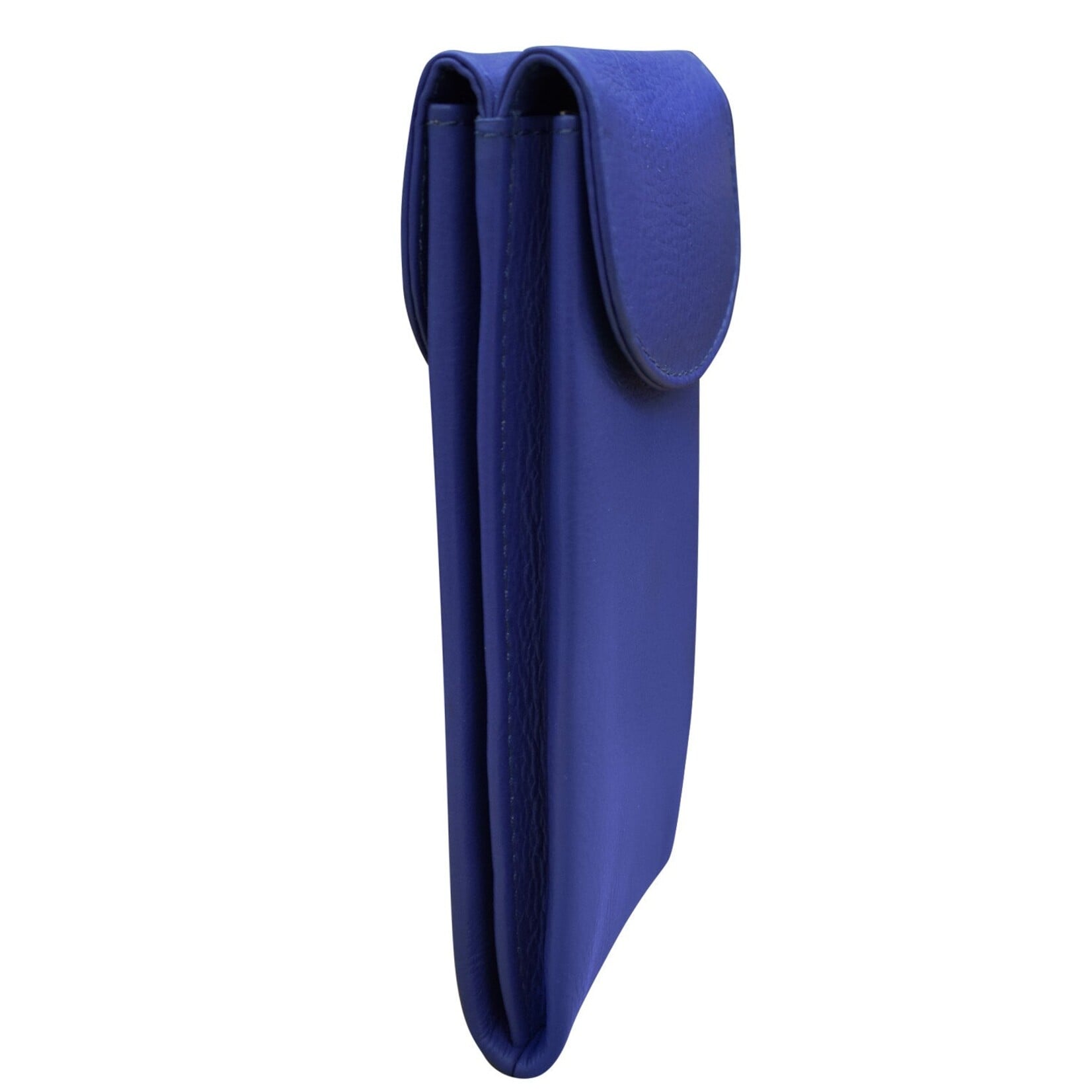 Leather Handbags and Accessories 6470 Cobalt - Double Flap Eyeglass Case
