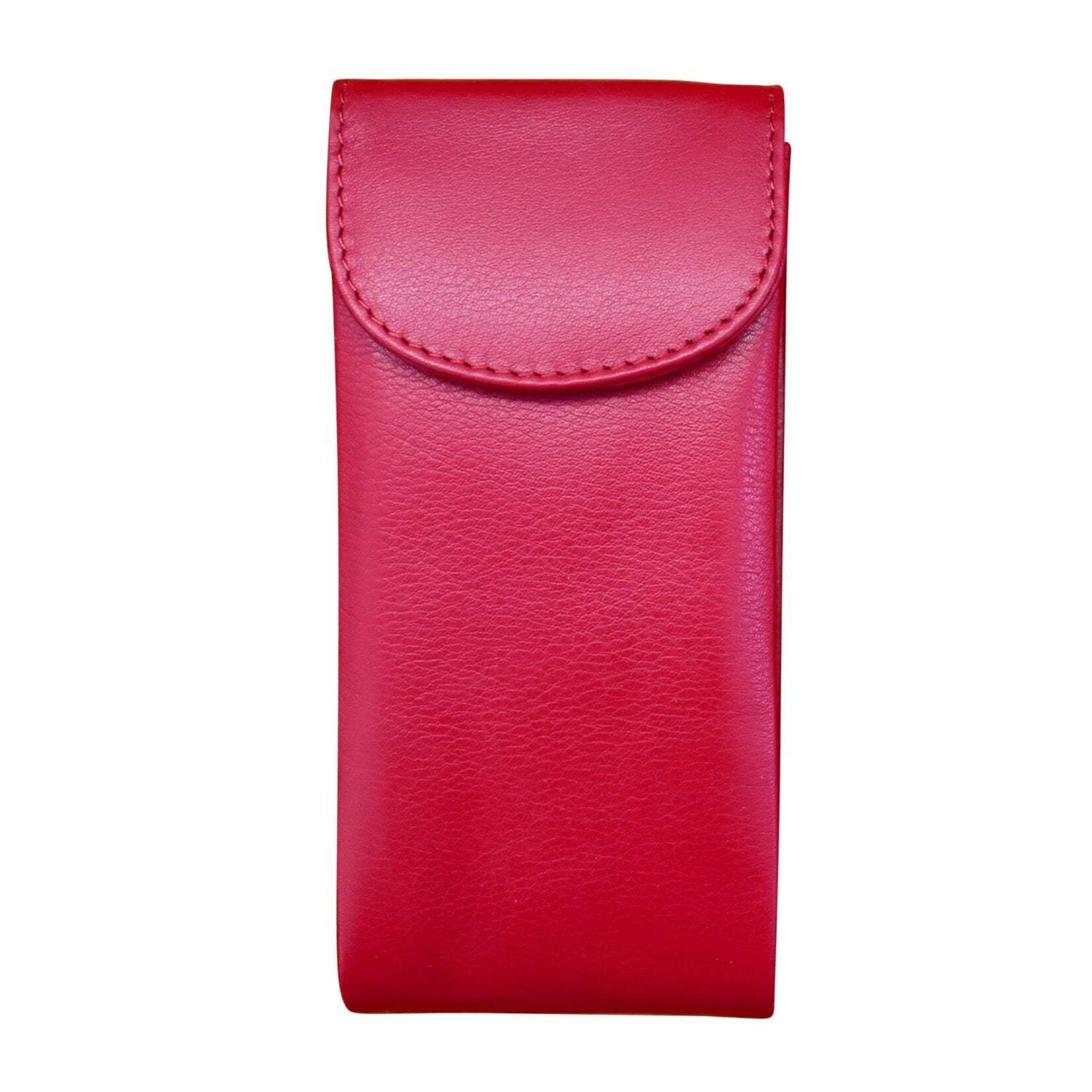 Leather Handbags and Accessories 6470 Indian Pink - Double Flap Eyeglass Case