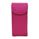 Leather Handbags and Accessories 6470 Orchid - Double Flap Eyeglass Case