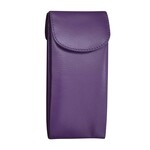 Leather Handbags and Accessories 6470 Purple - Double Flap Eyeglass Case