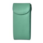 Leather Handbags and Accessories 6470 Turquoise - Double Flap Eyeglass Case