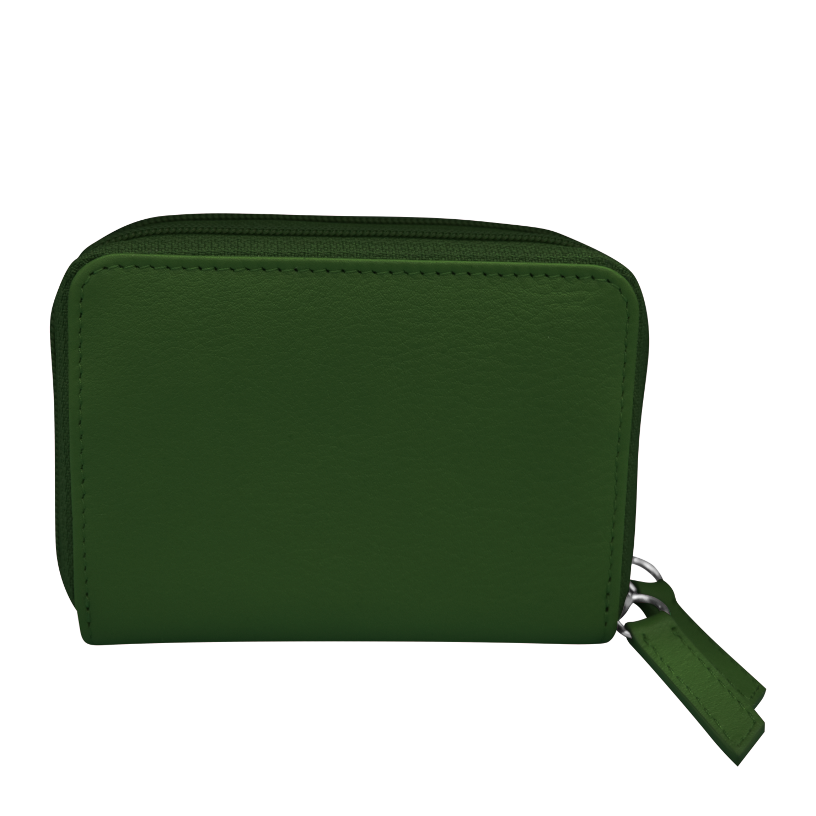Leather Handbags and Accessories 6714 Hunter Green - RFID Double Zip Accordion Card Holder