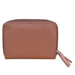 Leather Handbags and Accessories 6714 Mauve - RFID Double Zip Accordion Card Holder