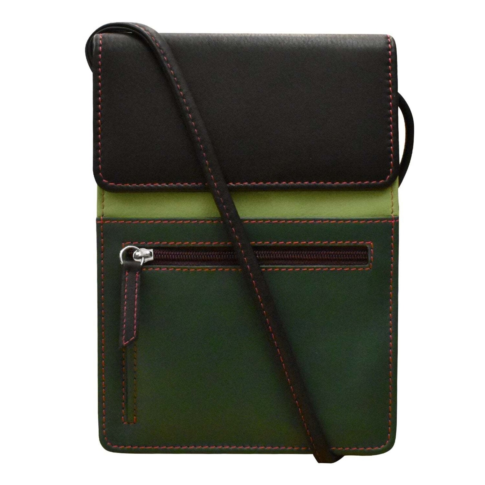 Leather Handbags and Accessories 6824 Forest Multi - Organizer On String