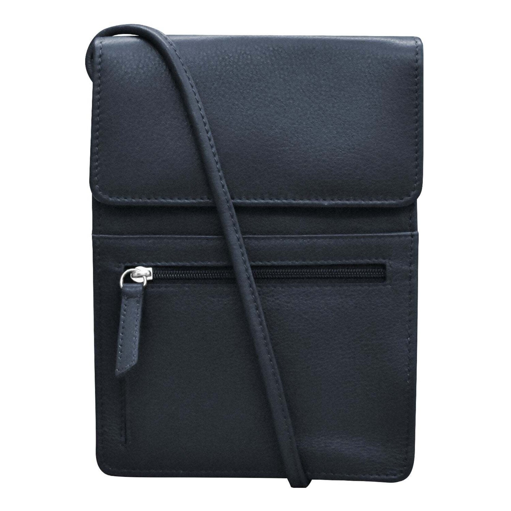 Leather Handbags and Accessories 6824 Navy - Organizer On String