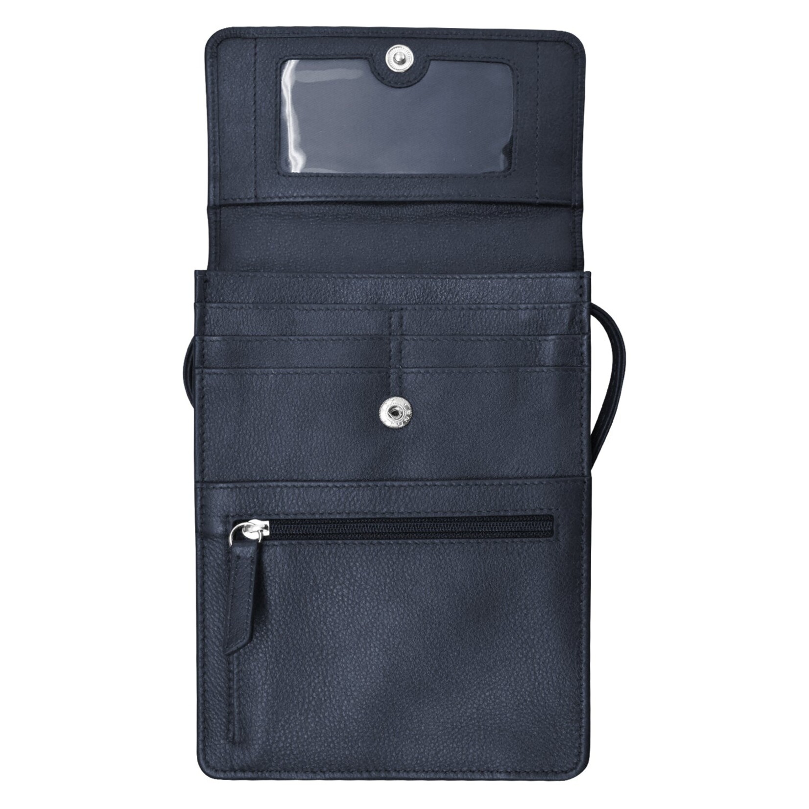 Leather Handbags and Accessories 6824 Navy - Organizer On String