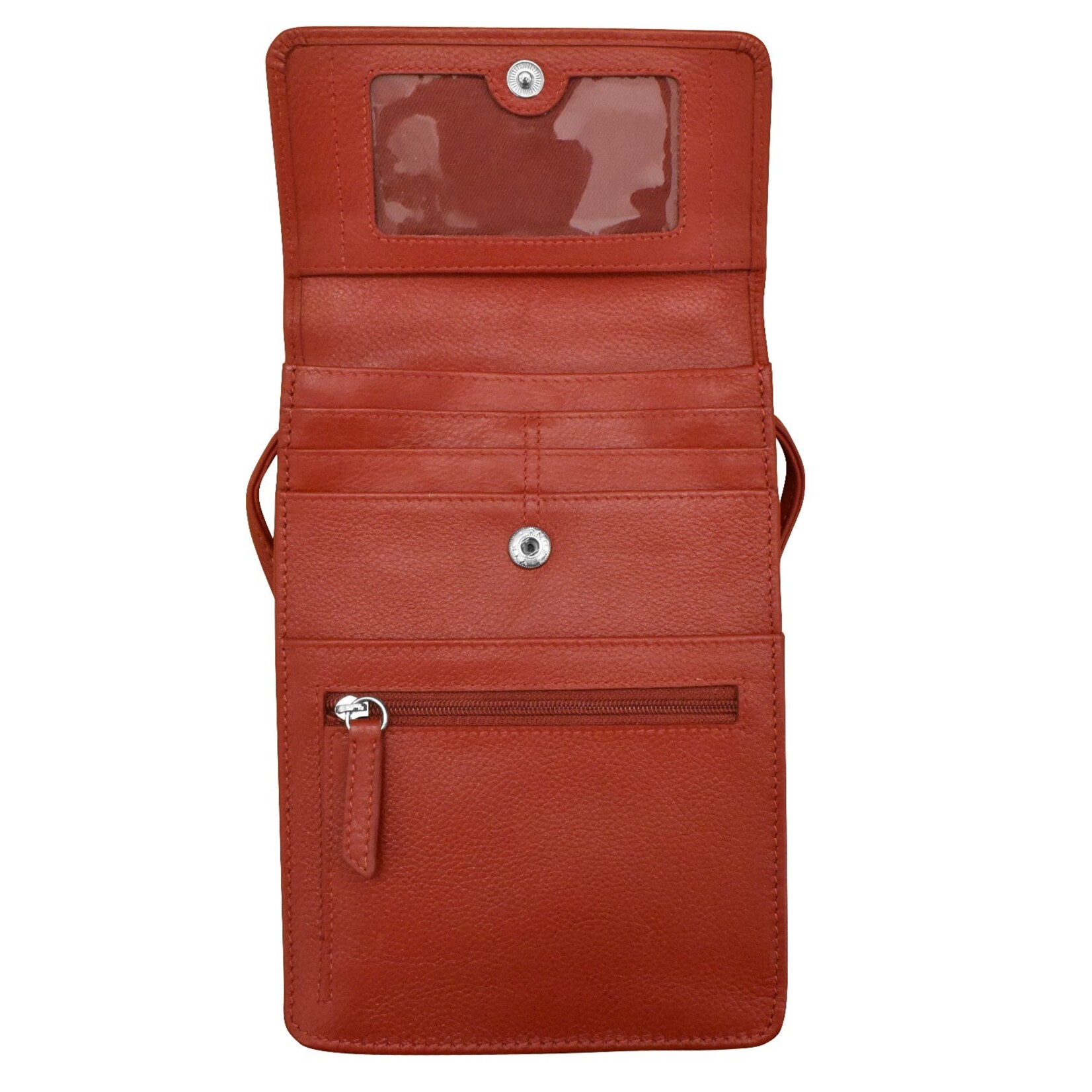 Leather Handbags and Accessories 6824 Red - Organizer On String