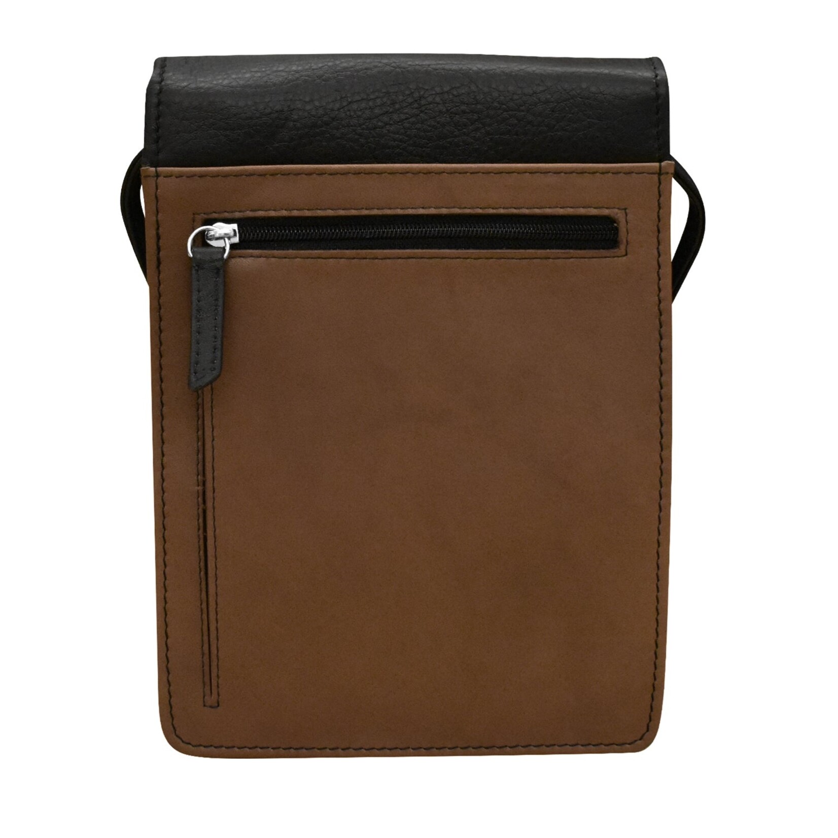 Leather Handbags and Accessories 6824 Toffee / Black - Organizer On String