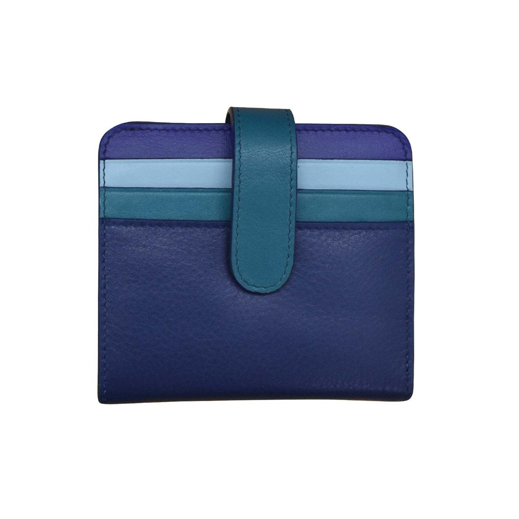 Leather Handbags and Accessories 7301 Denim Multi - RFID Small Wallet
