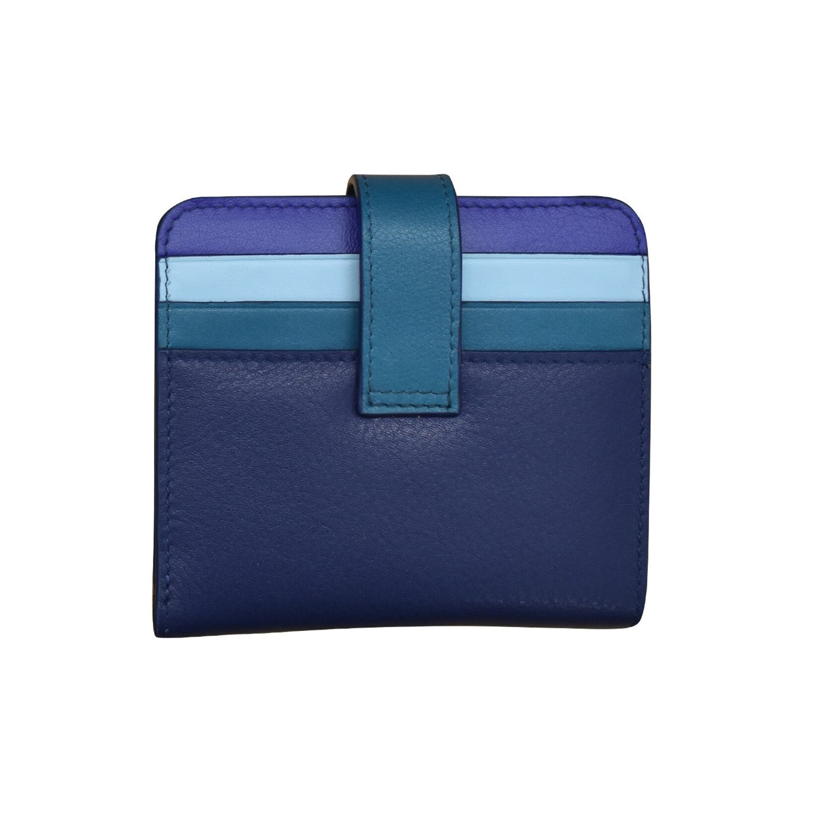 Leather Handbags and Accessories 7301 Denim Multi - RFID Small Wallet