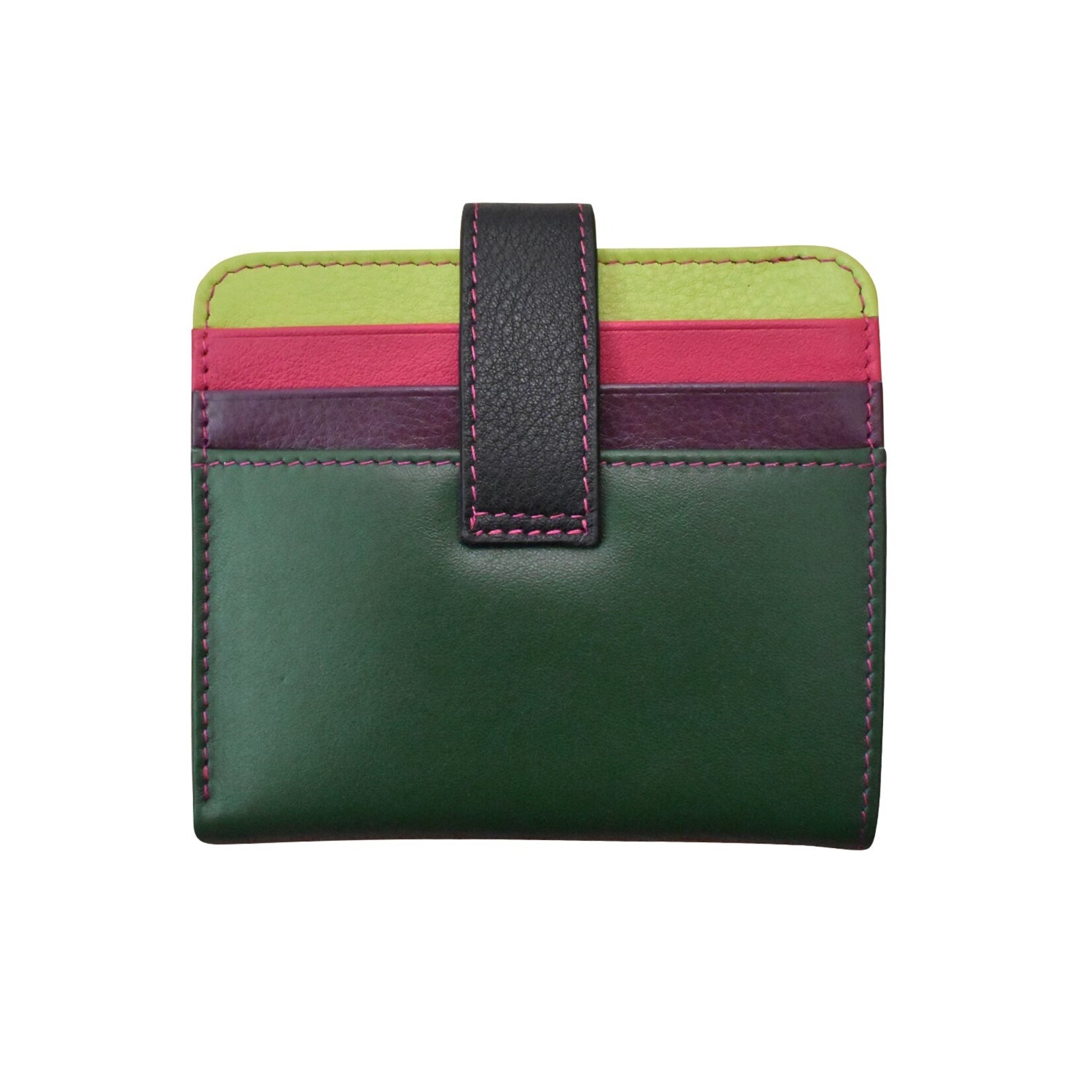 Leather Handbags and Accessories 7301 Forest Multi - RFID Small Wallet