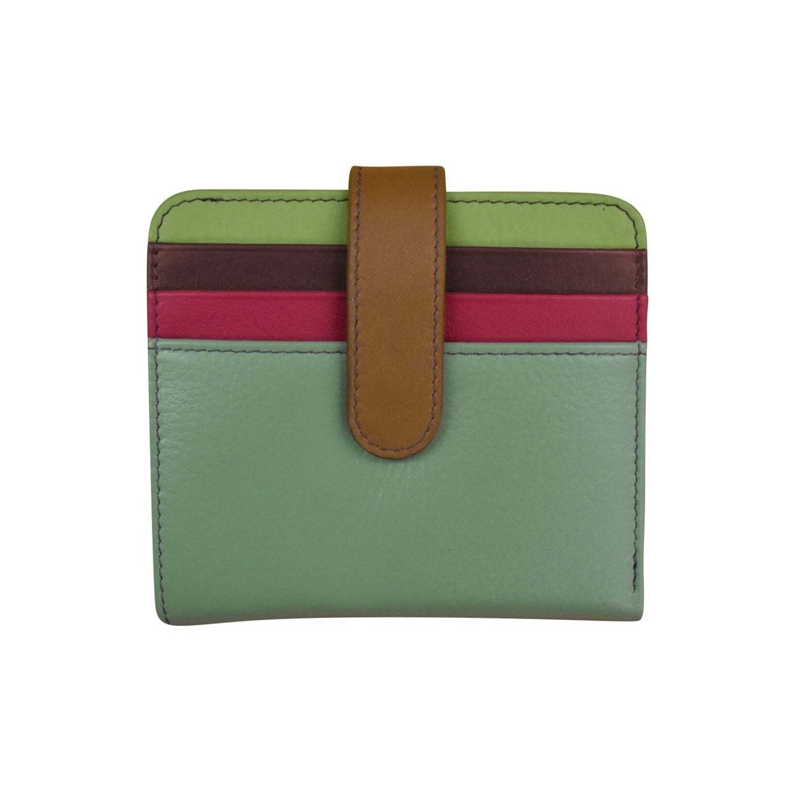Leather Handbags and Accessories 7301 Sage Multi - RFID Small Wallet