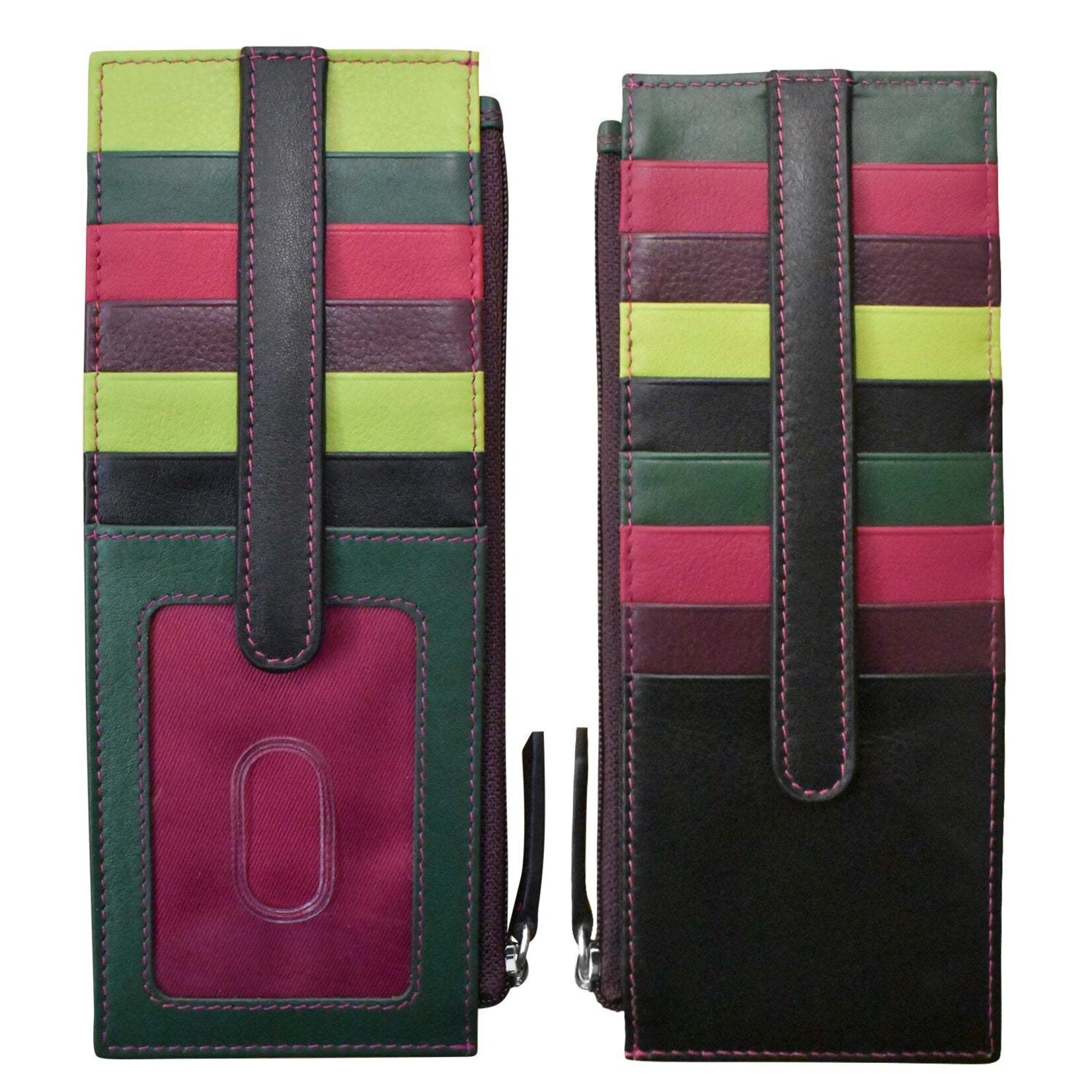Leather Handbags and Accessories 7800 Forest Multi - RFID Card Holder
