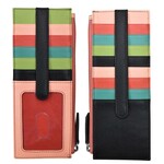 Leather Handbags and Accessories 7800 Peach Multi - RFID Card Holder