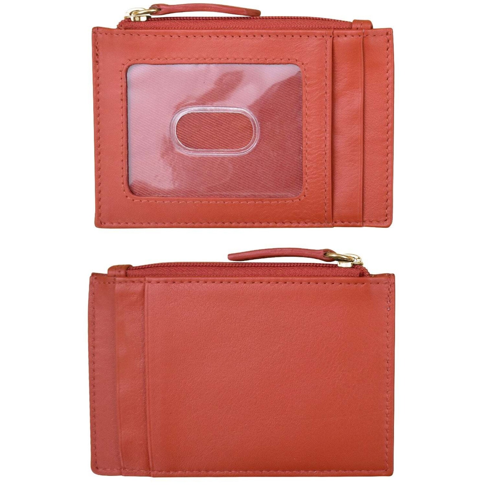 Leather Handbags and Accessories 7416 Coral - RFID Card Holder