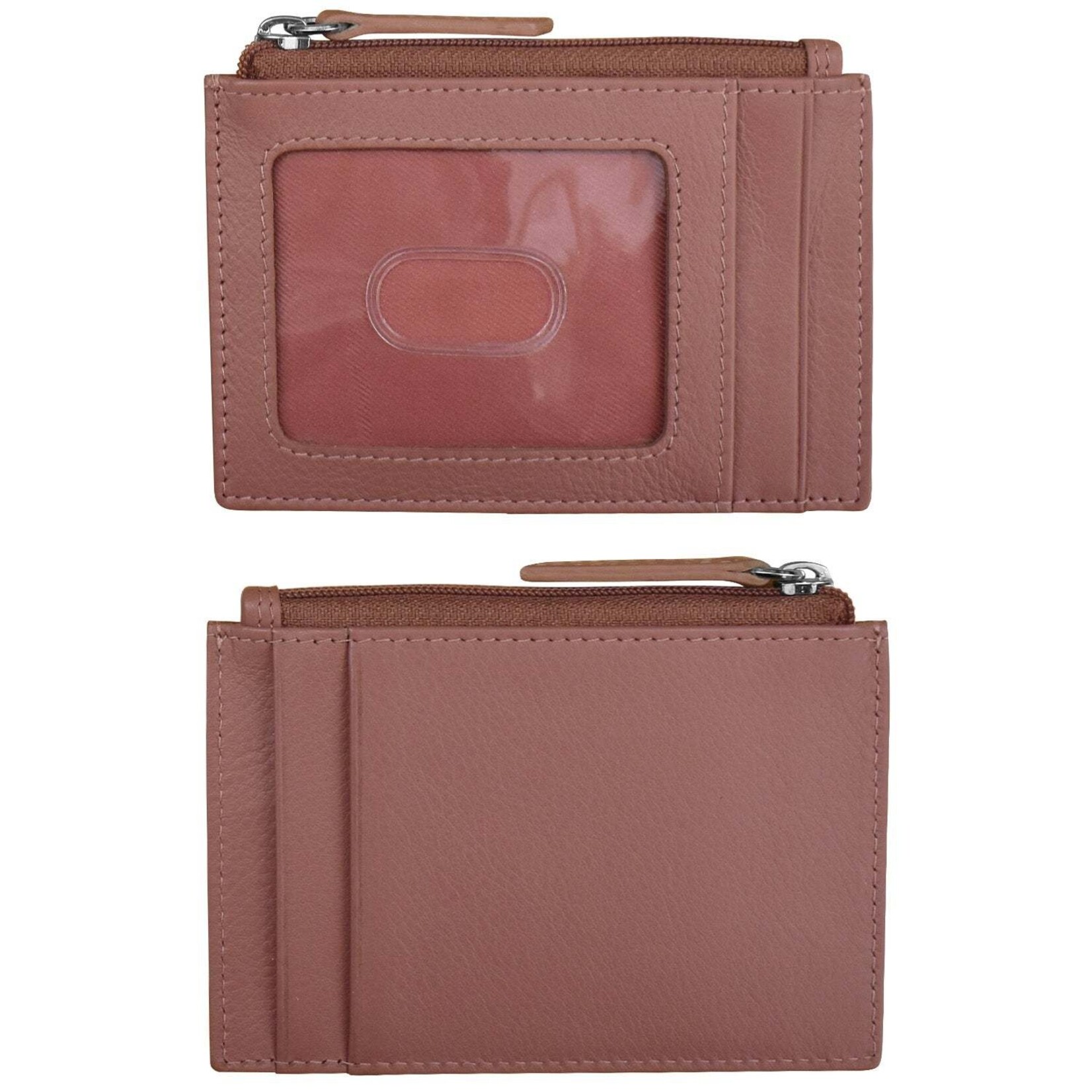 Leather Handbags and Accessories 7416 Mauve - RFID Card Holder