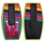 Leather Handbags and Accessories 7804 Black Brights - Leather Card Holder