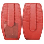 Leather Handbags and Accessories 7804 Coral - Leather Card Holder