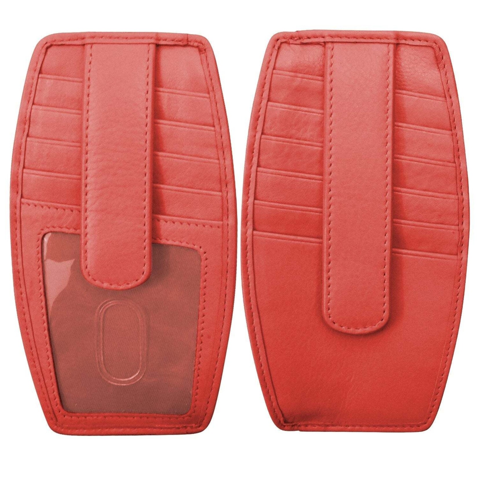 Leather Handbags and Accessories 7804 Coral - Leather Card Holder