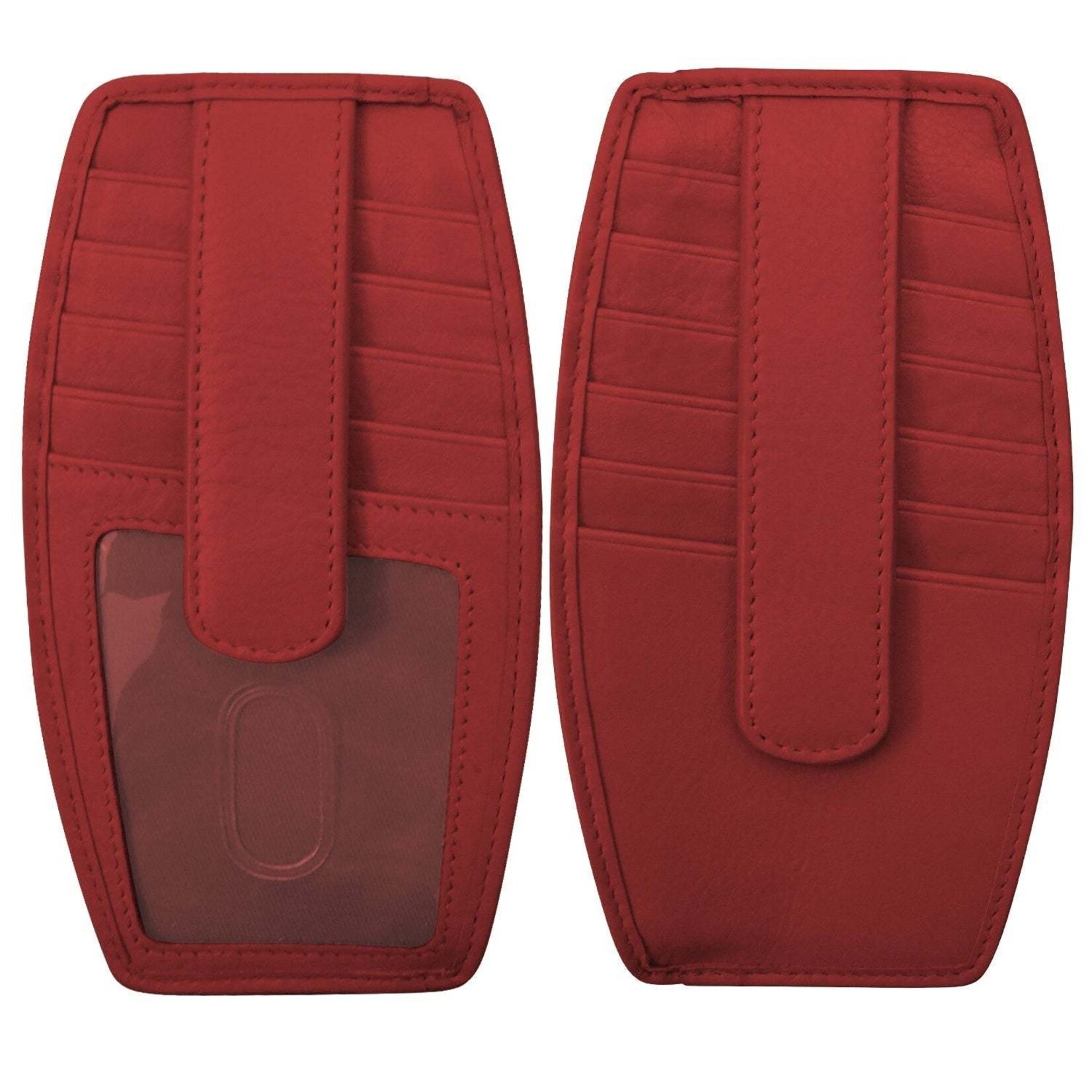 Leather Handbags and Accessories 7804 Red - Leather Card Holder