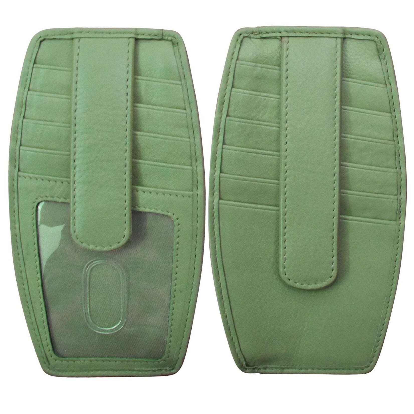 Leather Handbags and Accessories 7804 Sage - Leather Card Holder
