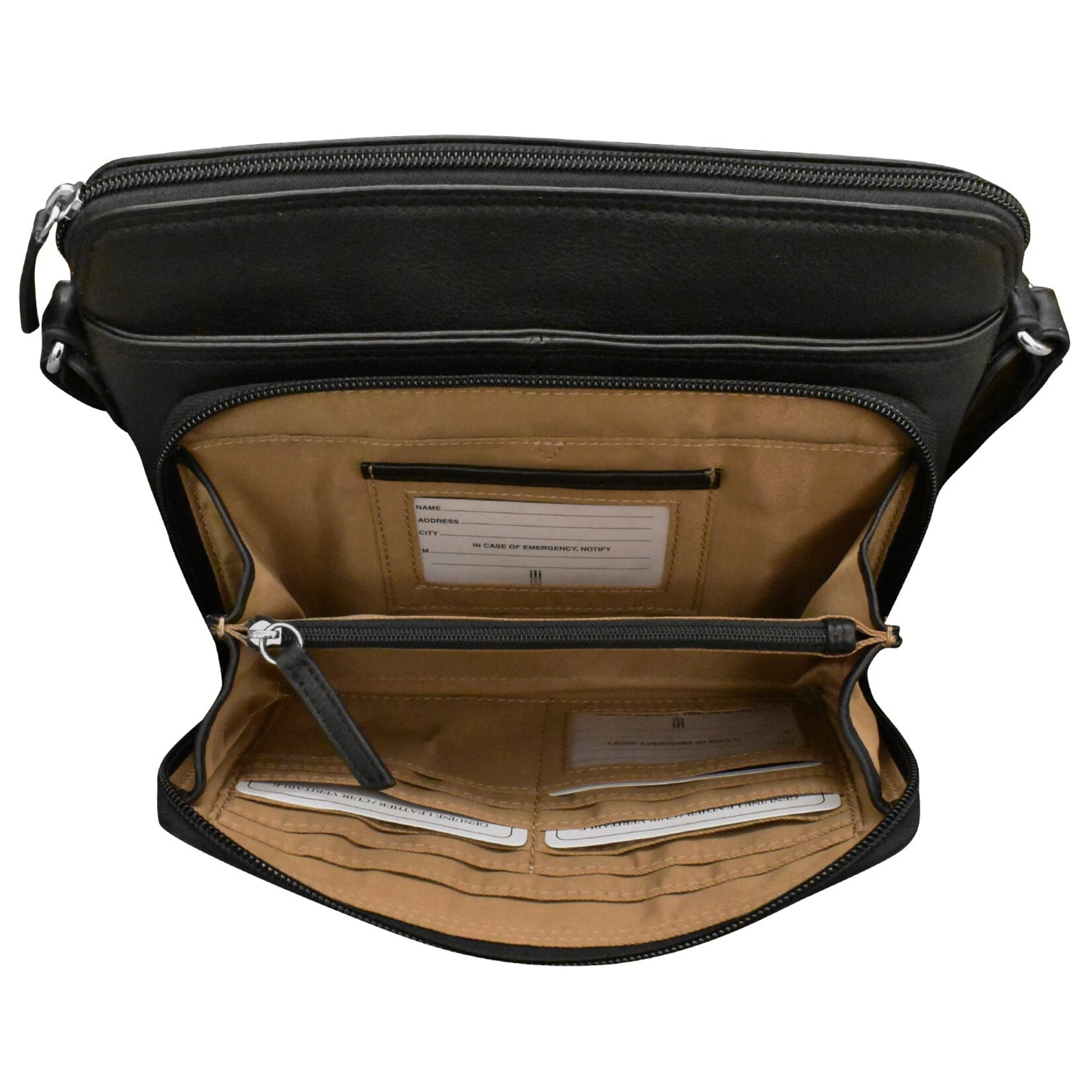 Leather Handbags and Accessories 6333HC Black/Haircalf - Organizer Bag