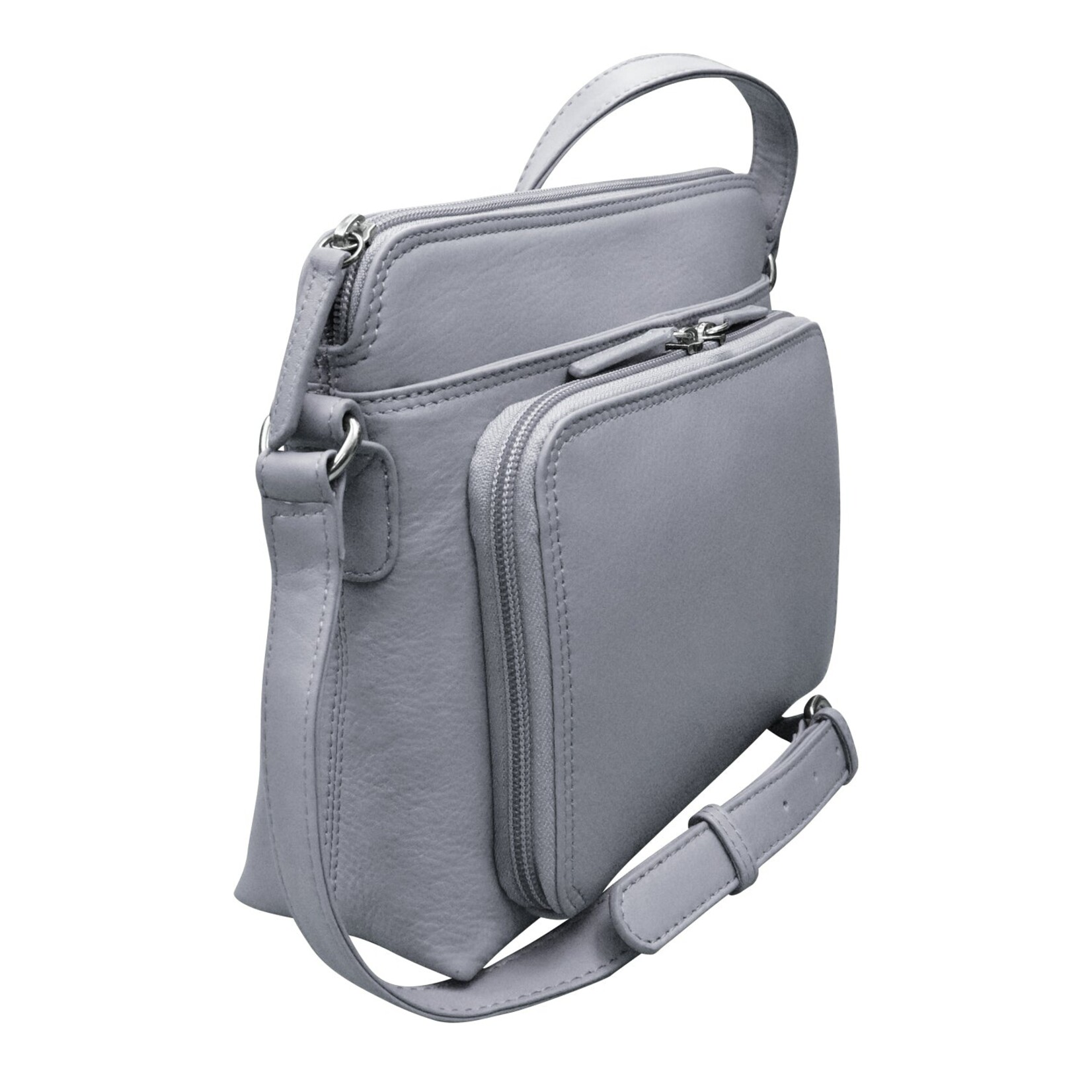 Leather Handbags and Accessories 6333 Cool Grey - Organizer Bag