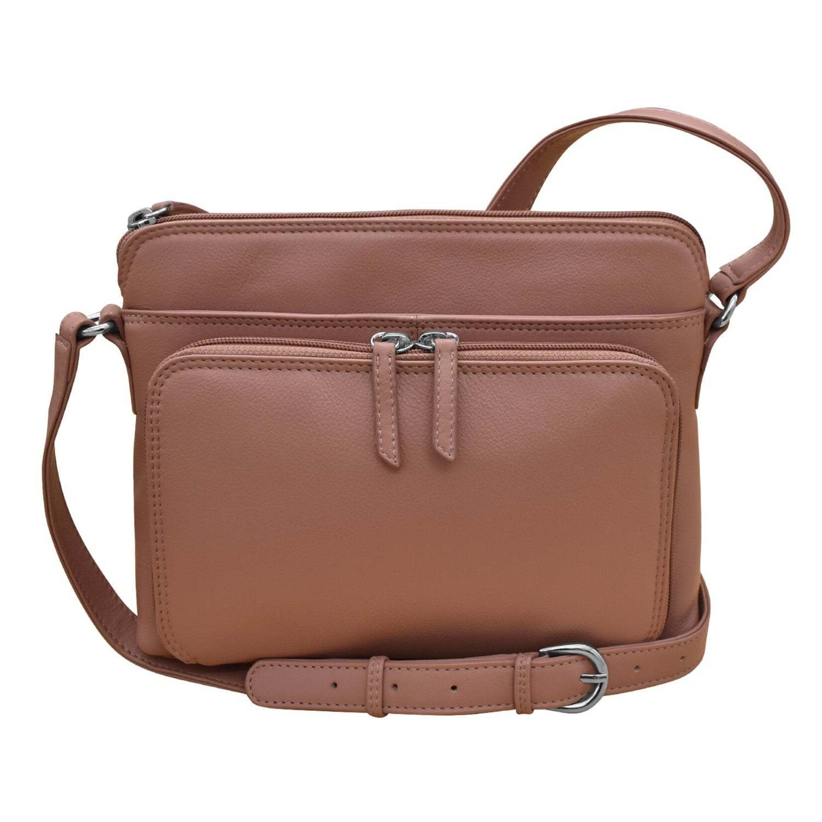 Leather Handbags and Accessories 6333 Mauve - Organizer Bag