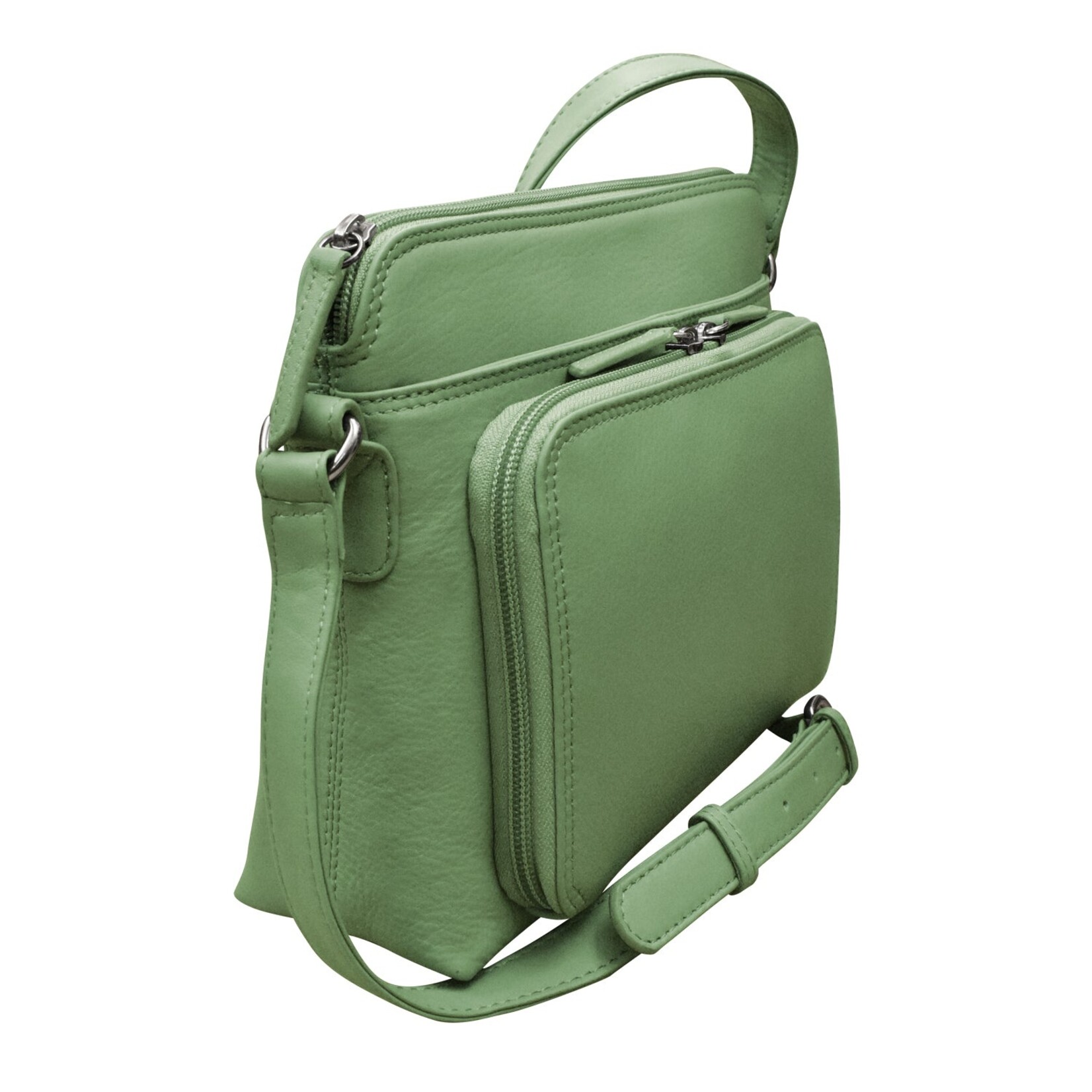 Leather Handbags and Accessories 6333 Sage - Organizer Bag