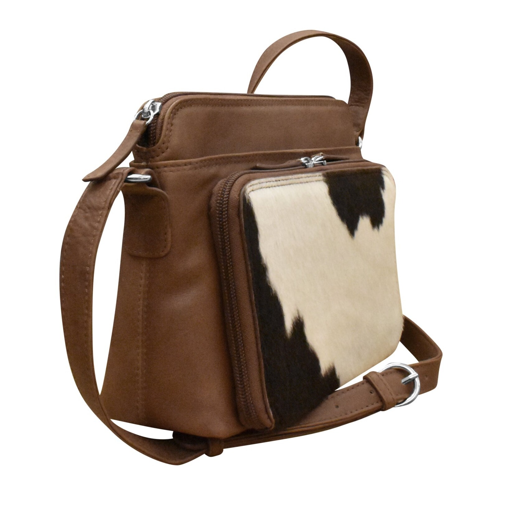 Leather Handbags and Accessories 6333H Toffee/Haircalf - Organizer Bag