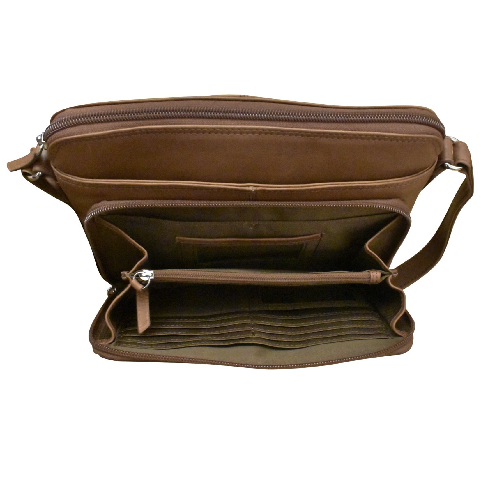 Leather Handbags and Accessories 6333H Toffee/Haircalf - Organizer Bag
