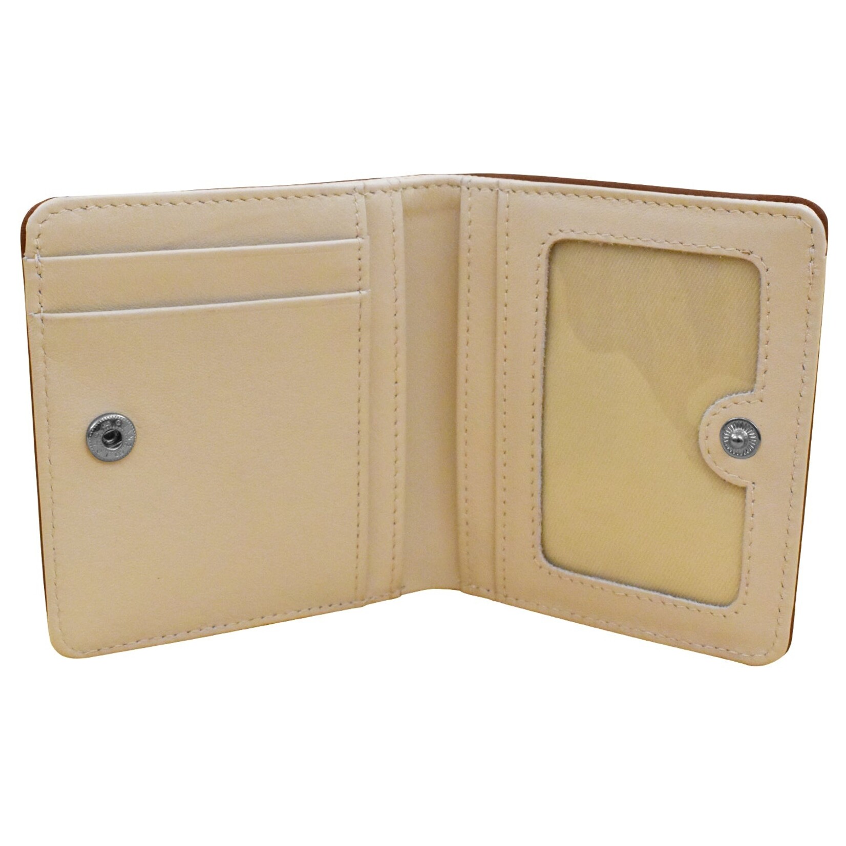 Leather Handbags and Accessories 7831 Antique Saddle / Stone - RFID Mini Wallet Two Toned
