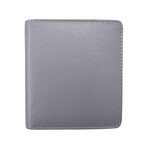 Leather Handbags and Accessories 7831 Cool Grey / Black - RFID Mini Wallet Two Toned