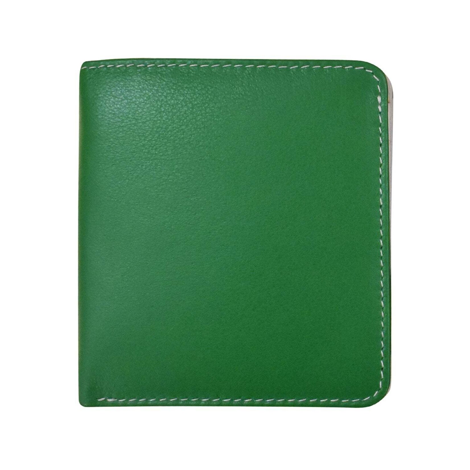 Leather Handbags and Accessories 7831 Emerald/Stone - RFID Mini Wallet Two Toned