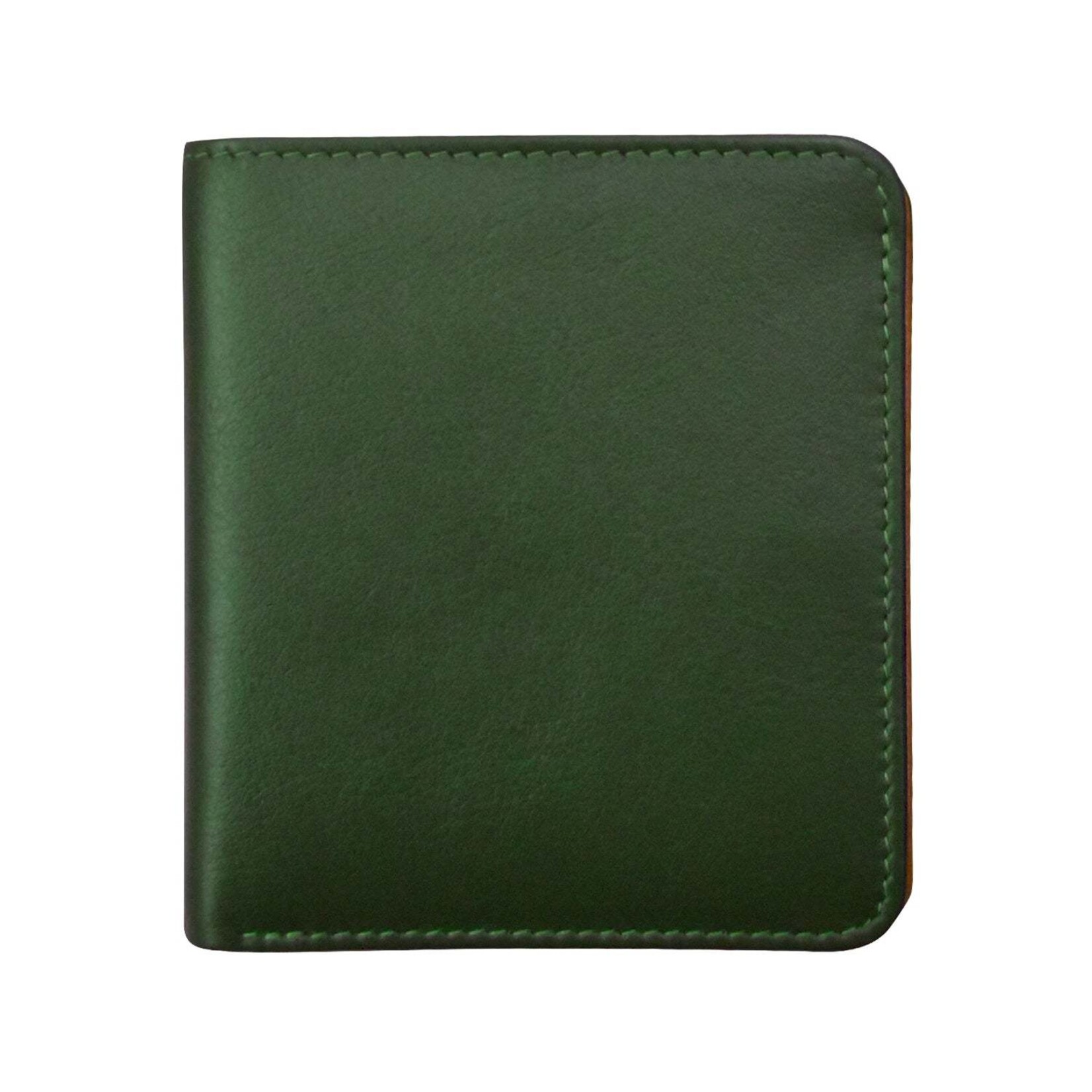 Leather Handbags and Accessories 7831 Hunter Green / Antique Saddle - RFID Mini Wallet Two Toned