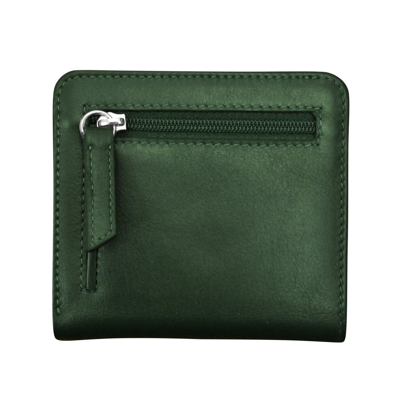 Leather Handbags and Accessories 7831 Hunter Green / Antique Saddle - RFID Mini Wallet Two Toned