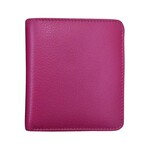Leather Handbags and Accessories 7831 Orchid/Hunter Green - RFID Mini Wallet Two Toned